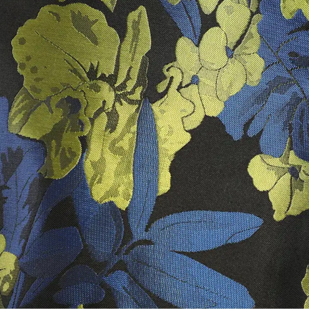 NWT Lulu’s black and blue floral jacquard mini dress sz s - Picture 5 of 11